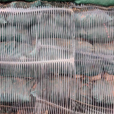 Ширина 1 м Высокая прочность PP/HDPE Одноосевая пластмассовая георешетка для удерживающей стены 110kn/M