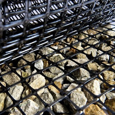 Черный полипропиленовый PP биаксиальный пластмассовый решетчатый ролик для стабилизации почвы