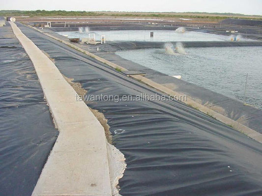Геомембраны для рыбных резервуаров 2 мм Черный водонепроницаемый HDPE пластик Установка на месте