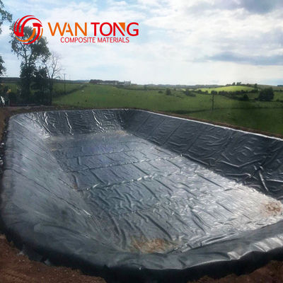 водонепроницаемая плотина с геомембраной из HDPE, водонаполнитель для прудов толщина 0,5 мм-2 мм Стандарт GB/ASTM GRI-GM13