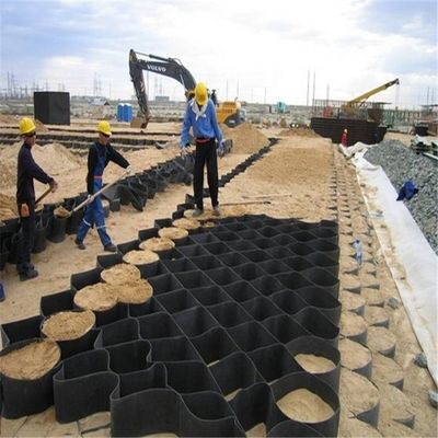 Белая гладкая поверхность HDPE геоцель для устойчивой стабилизации почвы и контроля эрозии