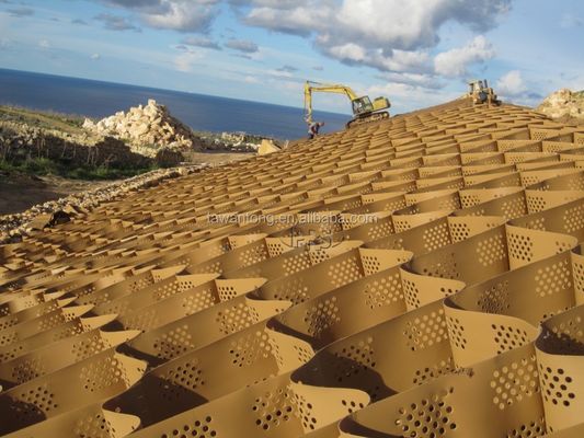 Традиционный дизайн укрепления грунта Геосетка HDPE материал Геоклетка гравий для тротуара