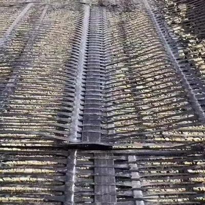 120KN HDPE Пластмассовая одноосевая геосетка для геосинтетической стабилизации 50 м длина ролика