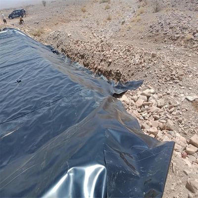 GB/ASTM GRI-GM13 Стандартная 1 мм чёрная пластмассовая геомембрана для гидроизоляции водоемов на свалках