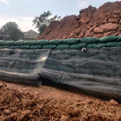 Ширина 1 м Высокая прочность PP/HDPE Одноосевая пластмассовая георешетка для удерживающей стены 110kn/M