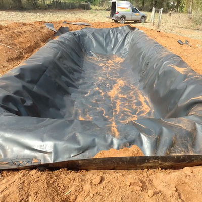 Чёрная геомамбрана HDPE 0,75 мм для рыбных креветок фермы Пластиковые водоемы в Филиппинах