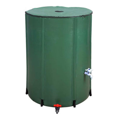 Зеленый складной PVC дождевой бочки 66 галлонов 250L портативный резервуар для хранения воды складной