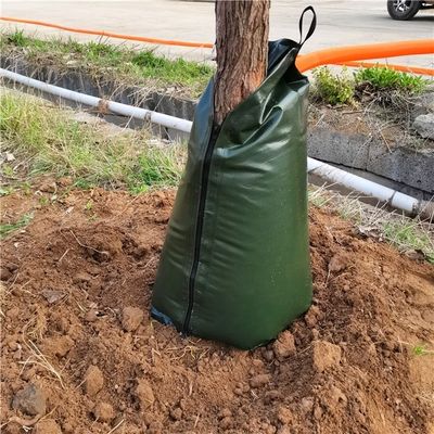 Темно-зеленый поливный мешок для деревьев 250-3500 грамм 3 одинаковые ПЭ брезент