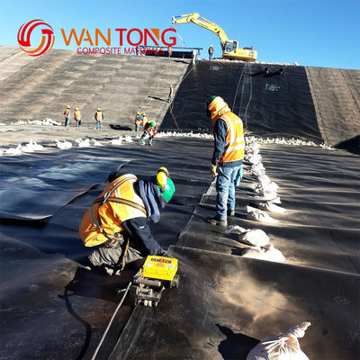 1 мм 2 мм 3 мм гладкая поверхность HDPE водонепроницаемая геомембрана для пруда дамбы