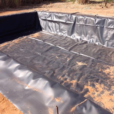 Геомембрана из HDPE Черная водонепроницаемая мембрана для водонепроницаемости рыбных прудов в аквакультуре