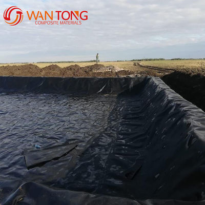 Геомембрана для водоемов рыбоводческих хозяйств в черно-белом HDPE для защиты окружающей среды