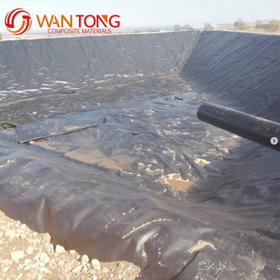 Геомембрана для водоемов рыбоводческих хозяйств в черно-белом HDPE для защиты окружающей среды