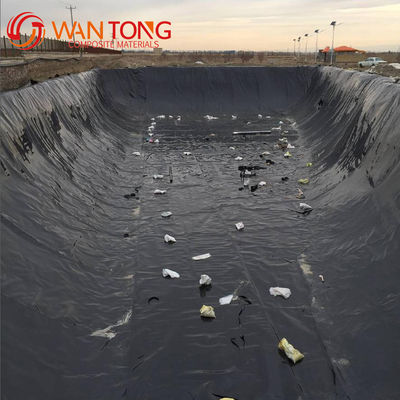 Геомембрана для водоемов рыбоводческих хозяйств в черно-белом HDPE для защиты окружающей среды