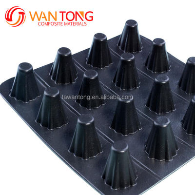 60 мм Высота HDPE Dimple Пластмассовый дренажный доски для гольф-полей и крыши гидроизоляции