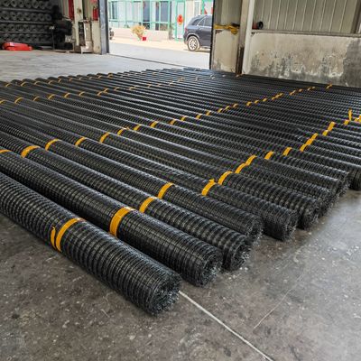 Geogrid Mesh Биаксиальная PP Пластиковая геогрид для дорожного укрепления Mesh Размер 25,4 * 25,4 мм